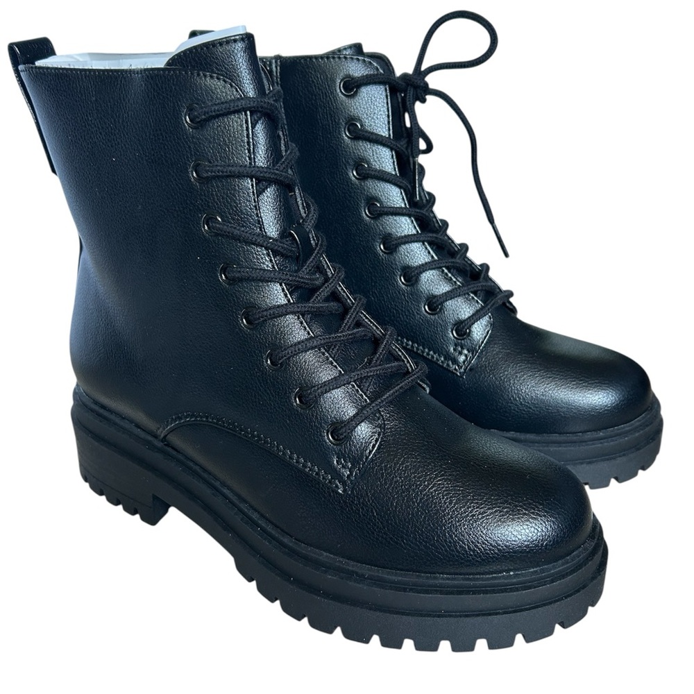 NEW Sonoma Meelaa Black Lace-Up Combat Boots - Women's Ankle Boot